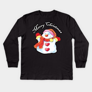 Merry Christmas Kids Long Sleeve T-Shirt